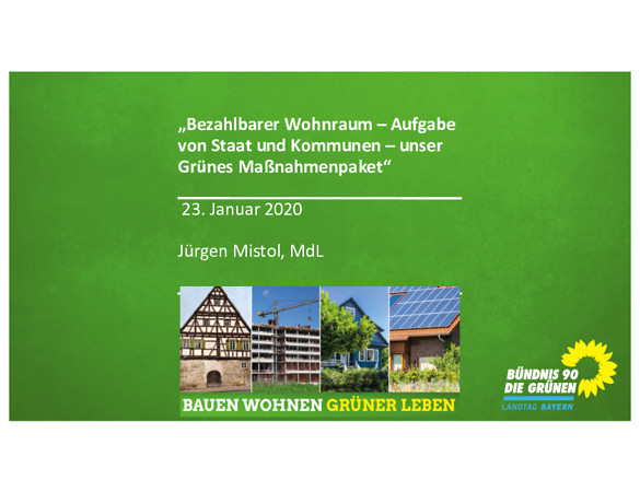 Präsentation "Bezahlbarer Wohnraum"
