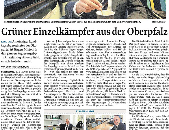 Grüner Einzelkämpfer aus der Oberpfalz