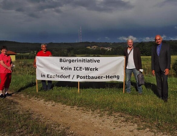 Debatte um den Bau des ICE-Werks