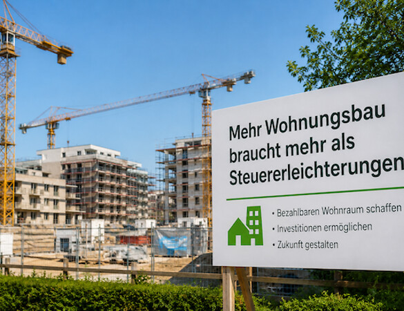 Mehr Wohnungsbau braucht mehr als Steuererleichterungen