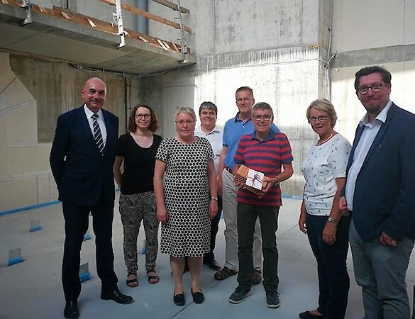 Besuch der Baustelle um die neue Regensburger Synagoge
