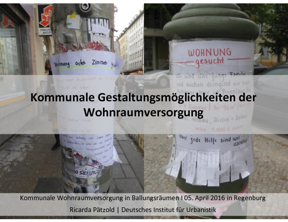 Vortrag von Ricarda Pätzold (Deutschen Institut für Urbanistik)