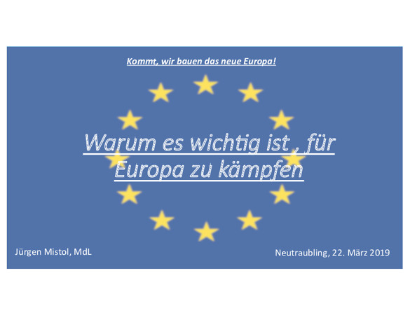 Vortrag "Warum es wichtig ist , für Europa zu kämpfen"