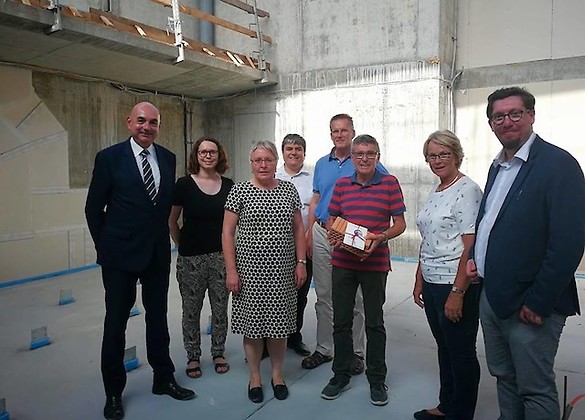 Besuch der Baustelle um die neue Regensburger Synagoge