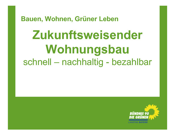 Vortrag Jürgen Mistol "Zukunftsweisender Wohnungsbau: schnell – nachhaltig - bezahlbar"