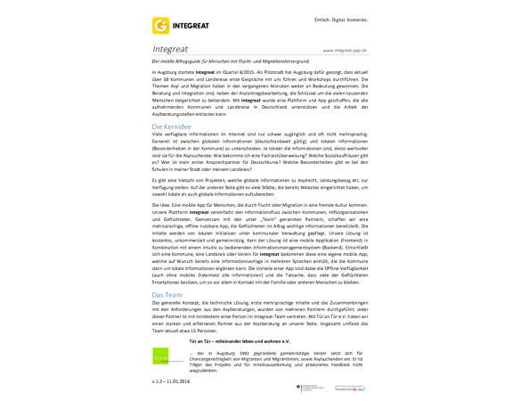 Informationen zur App Integreat