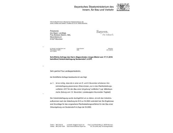 Verkehrsbefragung Seubersdorf i.d.Opf. - Teil I