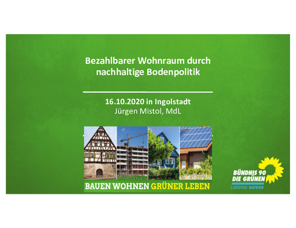 Vortrag "Bezahlbarer Wohnraum durch nachhaltige Bodenpolitik"
