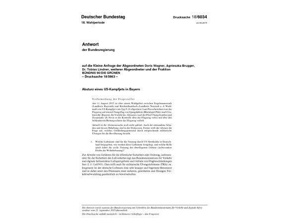 Kleine Anfrage an die Bundesregierung