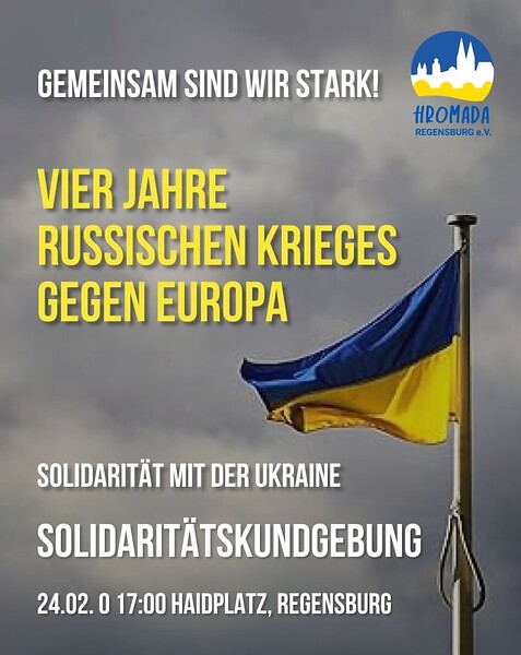 Kundgebung  4. Jahrestag des russischen Vollinvasion der Ukraine